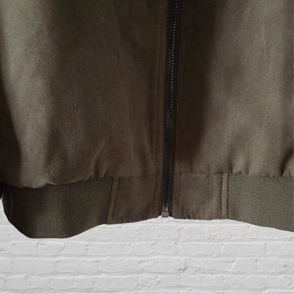 Only & Sons - Suede Bomber Jacket with White Striped Detailing - Picture 4 of 5